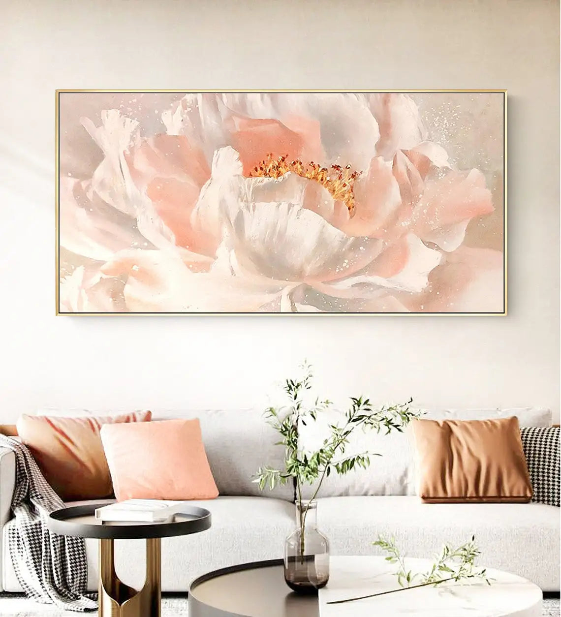 Large Hand-Painted Abstract Oil Painting