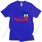 Cool Men's Haiti Map Flag T Shirt
