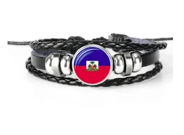 Love Haiti Handmade Flag Bracelet – Adjustable Unisex