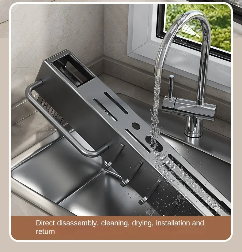 Wall-Mounted Kitchen Organizer Rack