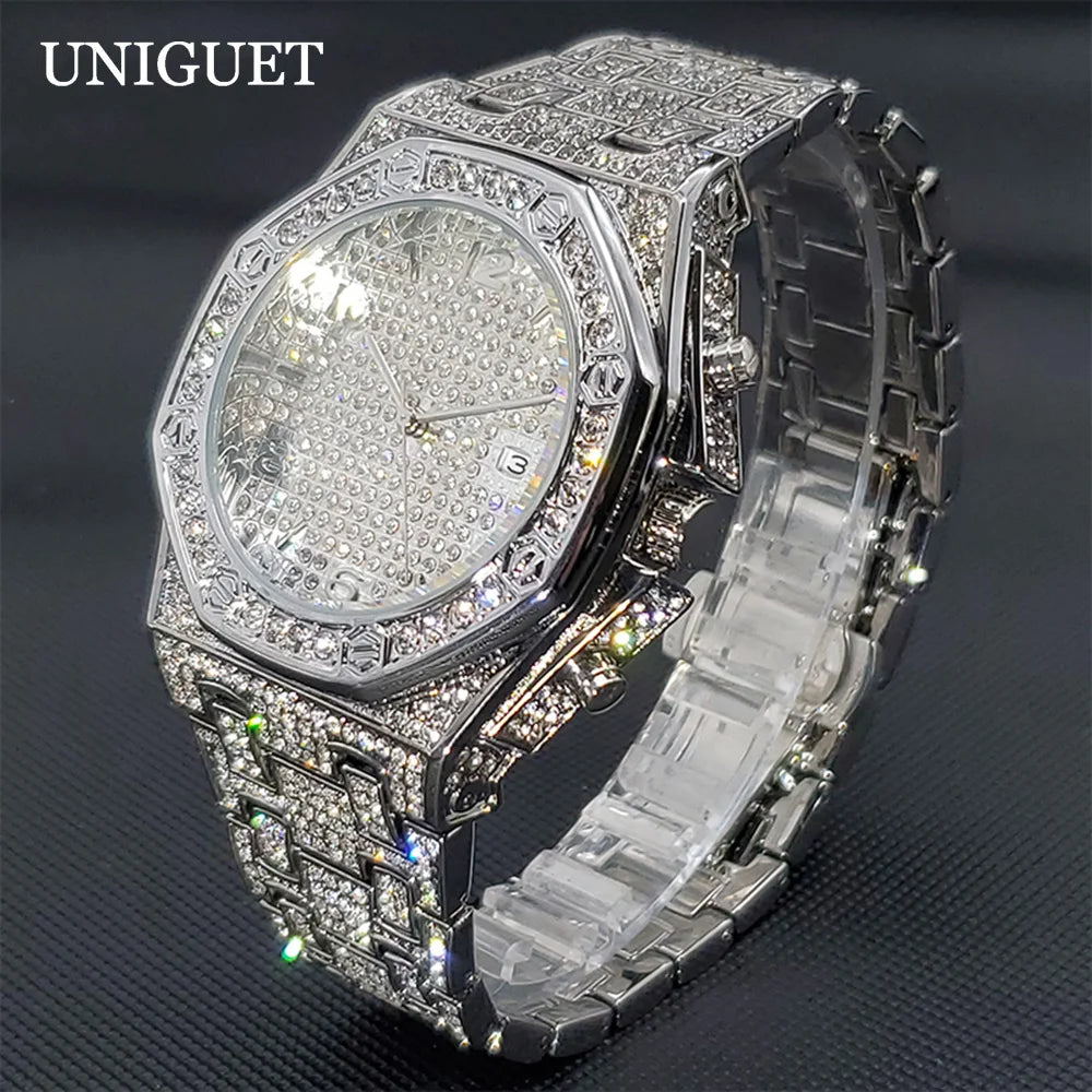 Luxury Iced Out Diamond Men's Watch