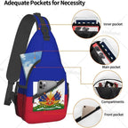 Haitian Flag Sling Backpack