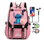 Lilo & Stitch Adventure Backpack – Cartoon Print School Bag for Teens, Kids