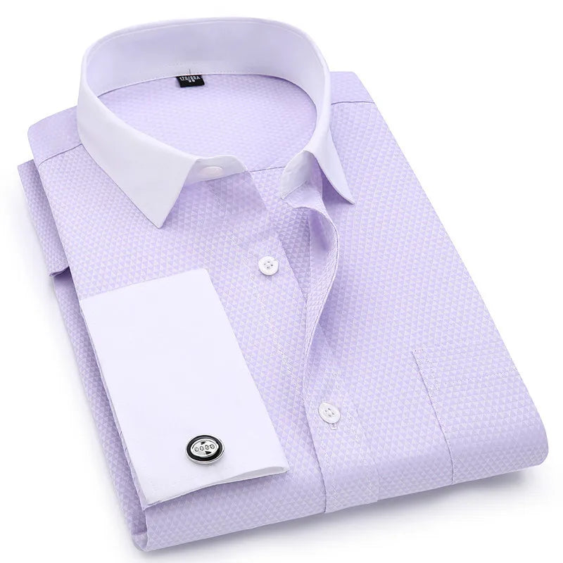 6XL Premium French Cuff Slim Fit Shirt