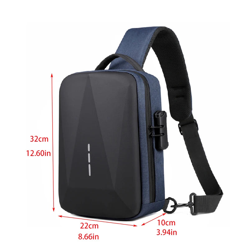 Anti-Theft Crossbody Chest Pack with USB Charging Port – Fashion Business Travel Shoulder Bag
