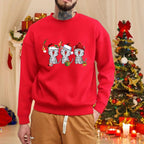 Men’s Christmas Cat Print Sweatshirt
