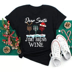 Women’s Wine Glass Christmas T-Shirt
