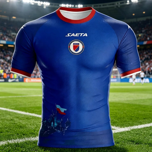 Youth Haiti Soccer Jersey | Short Sleeve Athletic Training Top