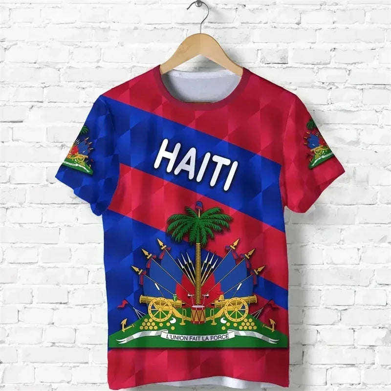 Haiti Island 3D Emblem Oversized T-Shirt – Men’s