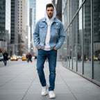 Distressed Patchwork Denim Jacket