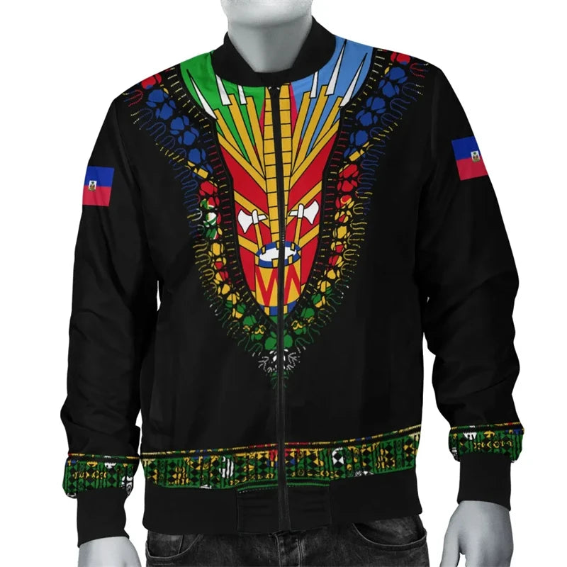 Haiti Flag 3D Bomber Jacket