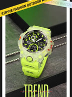 Men’s Dual Time Sport Watch – 50m Waterproof, Shock Resistant Digital Watch