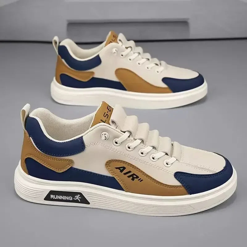 Men’s Leather Low-Top Casual Sneakers –