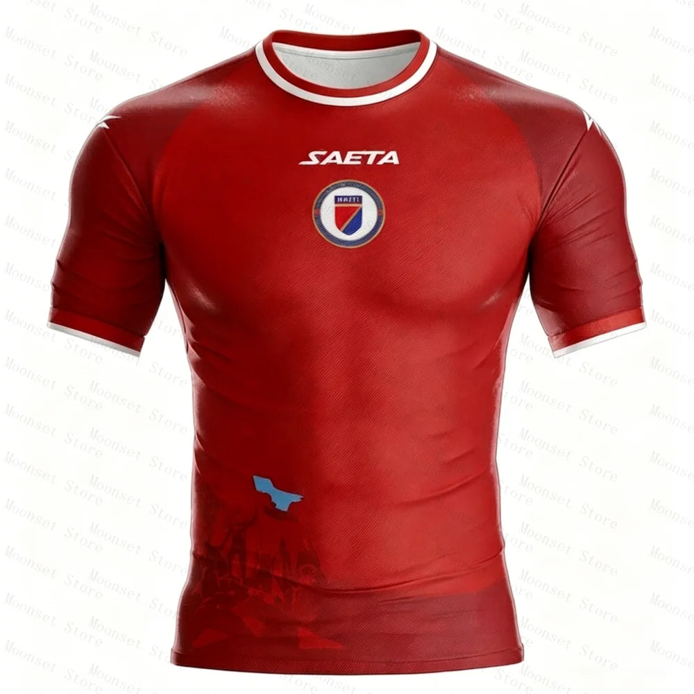 Youth Haiti Soccer Jersey | Short Sleeve Athletic Training Top