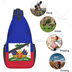 Haitian Flag Sling Backpack