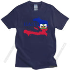 Cool Men's Haiti Map Flag T Shirt