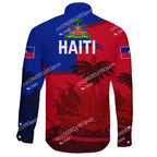 Haiti Emblem 3D Long Sleeve Shirt – Vintage Caribbean Streetwear