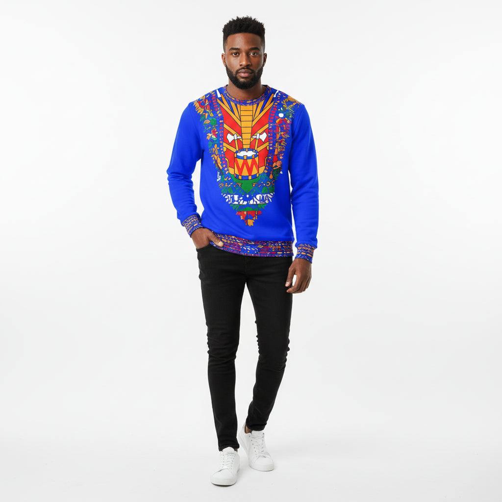 Haiti Flag Pattern Hoodie – Unisex