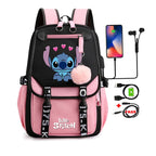 Lilo & Stitch Adventure Backpack – Cartoon Print School Bag for Teens, Kids