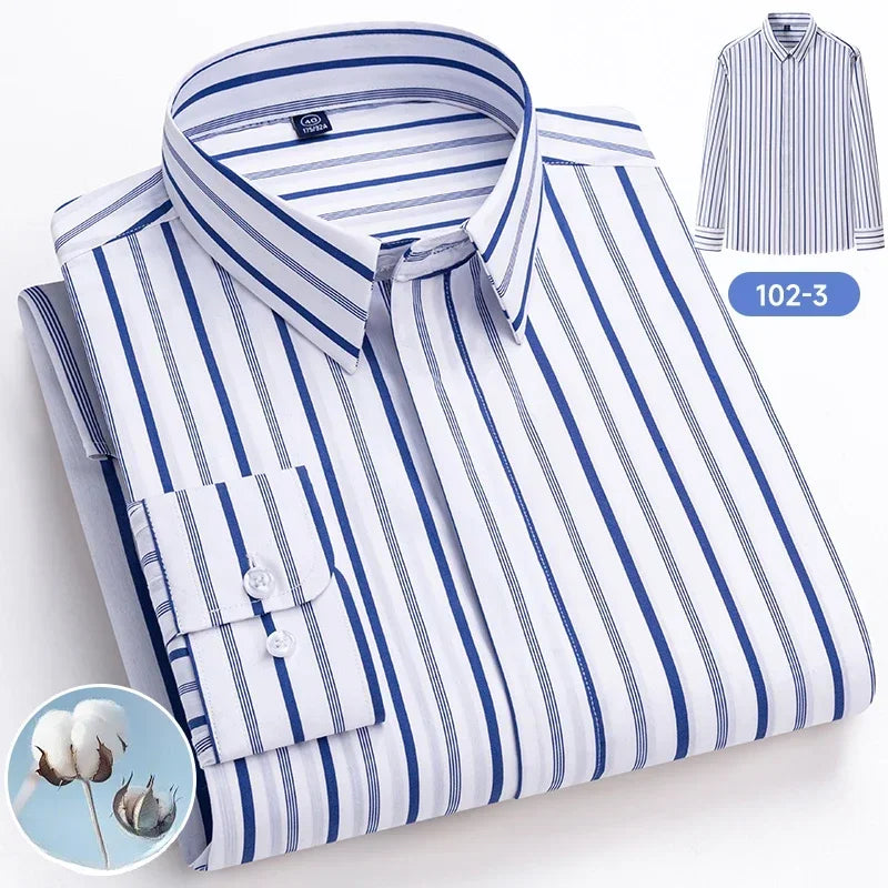 Premium Cotton Slim Fit Shirt - Striped Formal Wear