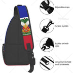Haitian Flag Sling Backpack