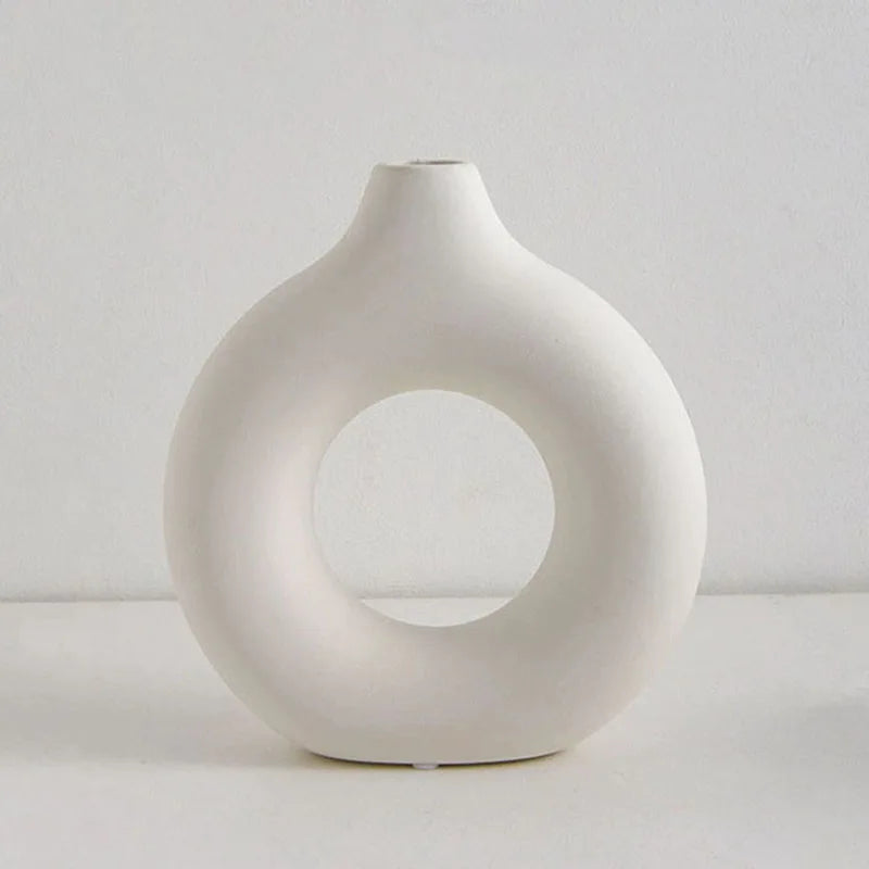 Minimalist Donut-Shaped Flower Vase