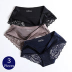 3PCS Women’s Lace &amp; Satin Panties Set
