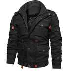 Men's All-Weather Tactical Bomber Jacket - Winter Hooded Coat