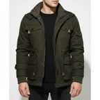 Men's All-Weather Tactical Bomber Jacket - Winter Hooded Coat
