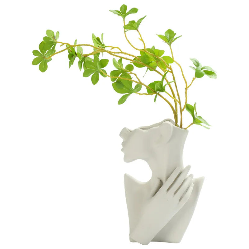 Nordic Style Ceramic Woman Body Vase