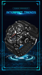 Men’s Fashion Sport Watch – 50M Waterproof, Shock Resistant LED Alarm