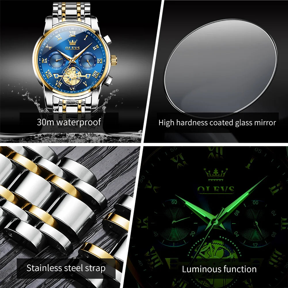 🕒   Moon Phase Watch Set – Waterproof
