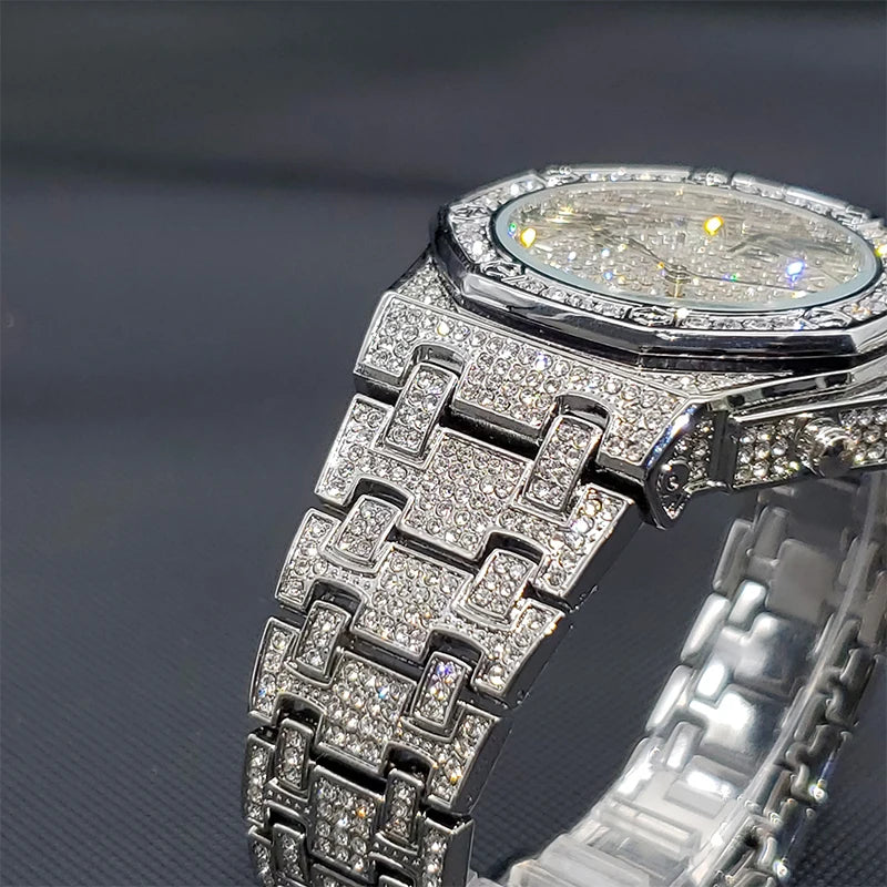 Luxury Iced Out Diamond Men's Watch