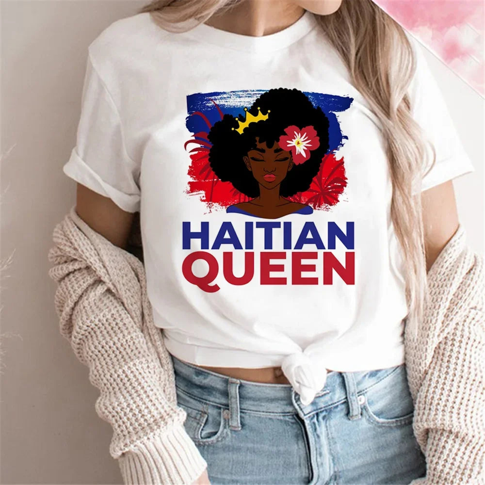 Haiti Women’s Summer T-Shirt – Funny Streetwear Tee