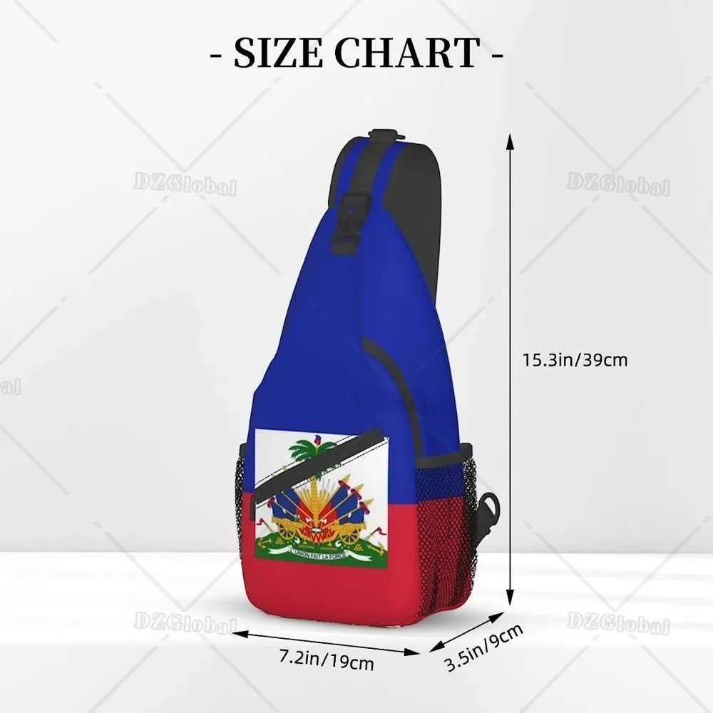 Haitian Flag Sling Backpack