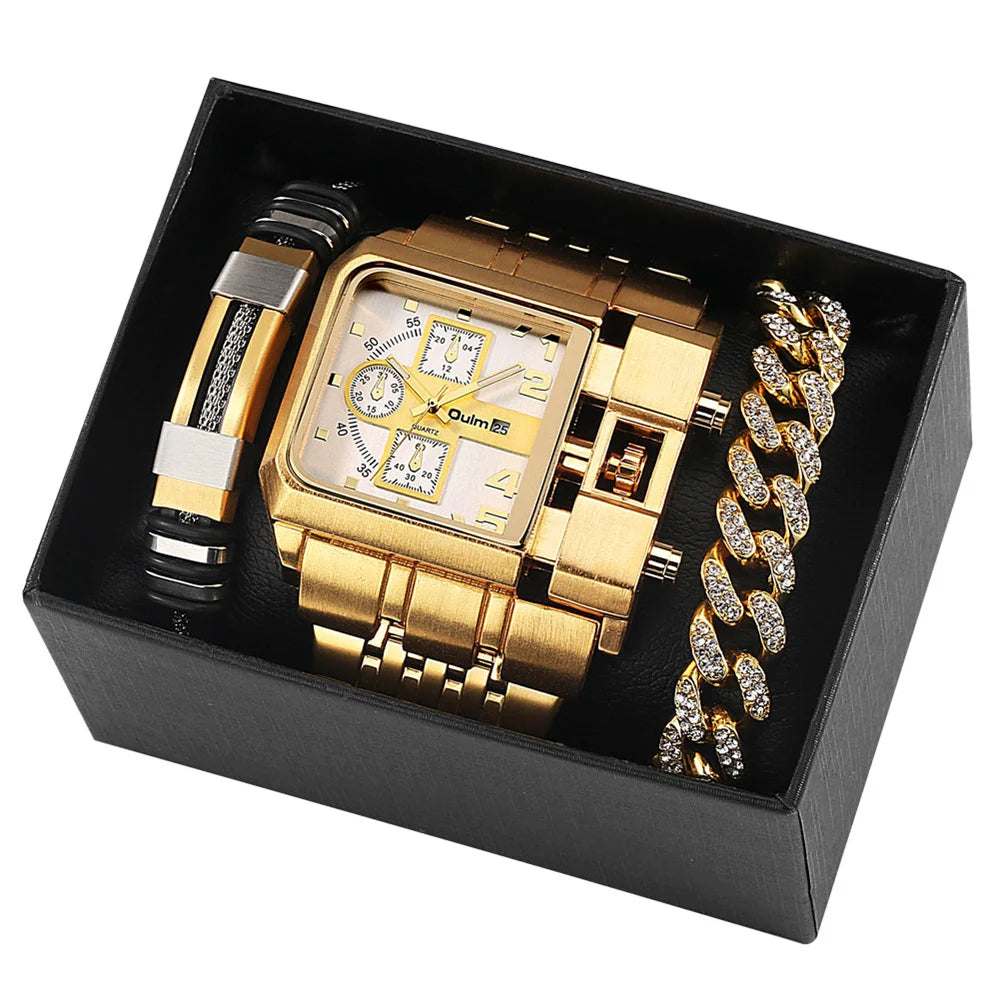 Men’s Luxury Watch & Jewelry Gift Set