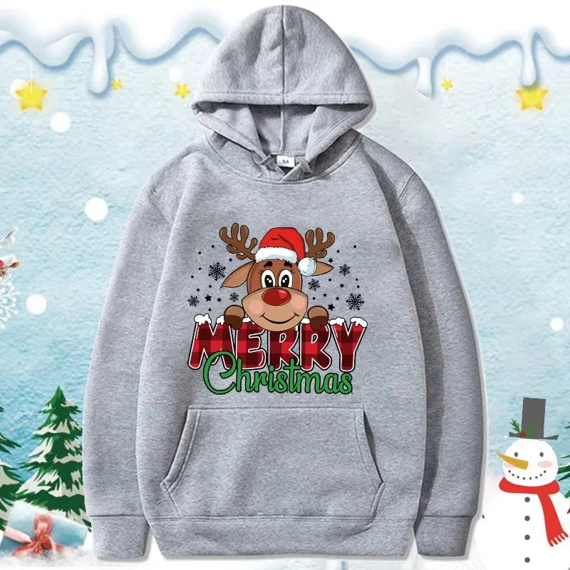Men’s Christmas Reindeer Warm Hoodie