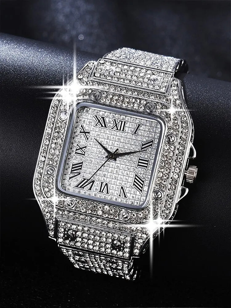 Men's Elegance Black Diamond Quartz Watch