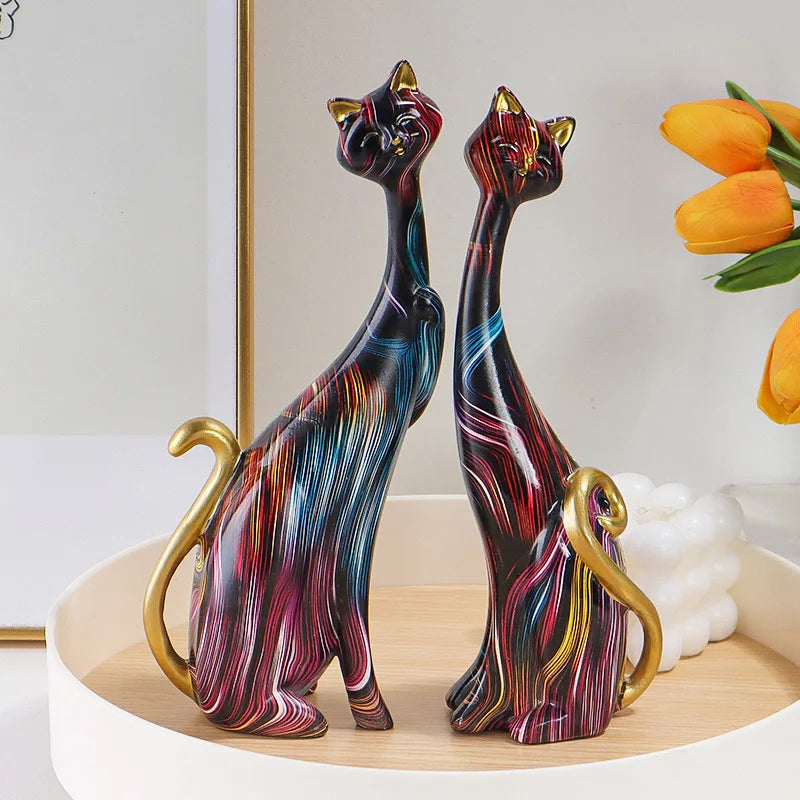 Cat Decoration Resin Abstract Ornaments