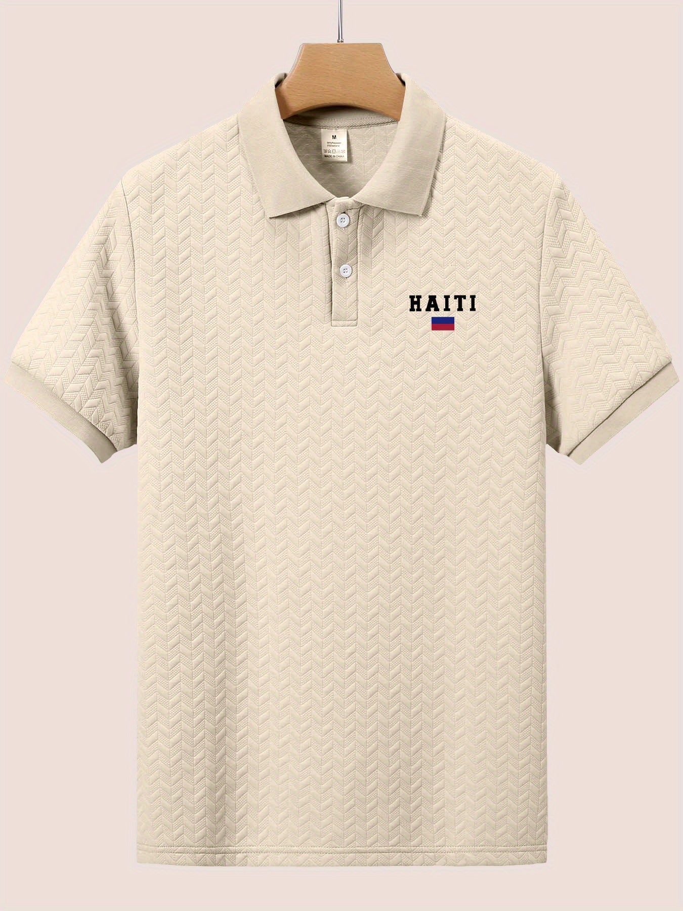 Men's Slim Fit Haiti Flag Shirt – Breathable, Stretchy & Casual