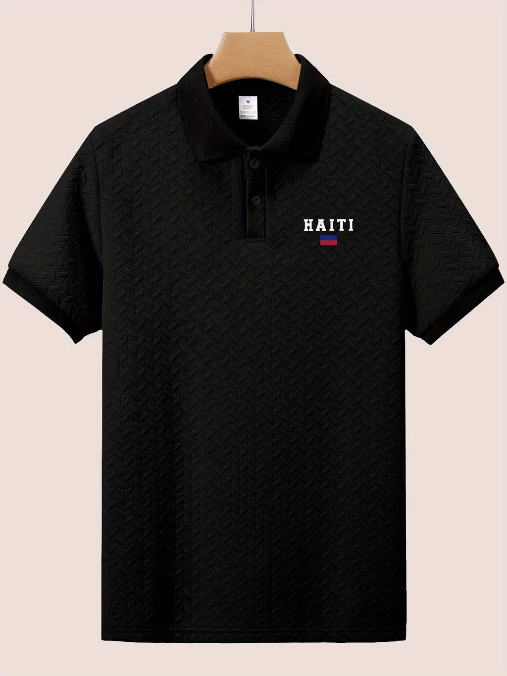 Men's Slim Fit Haiti Flag Shirt – Breathable, Stretchy & Casual