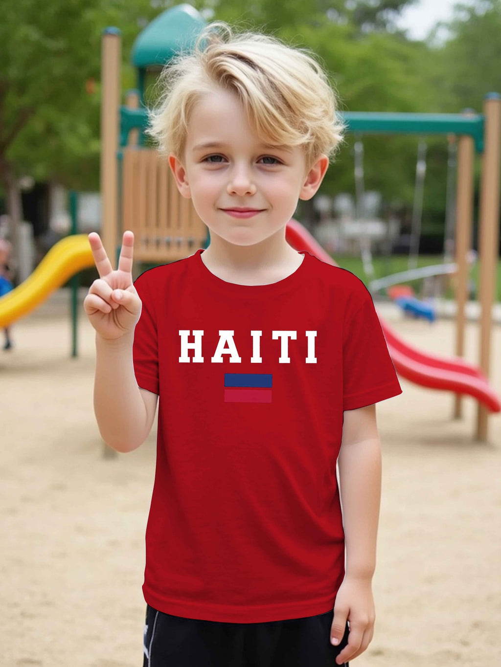 Boys' Haiti Graphic Cotton T-Shirt