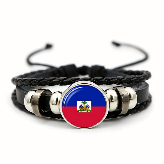 Haitian flag-inspired bracelet