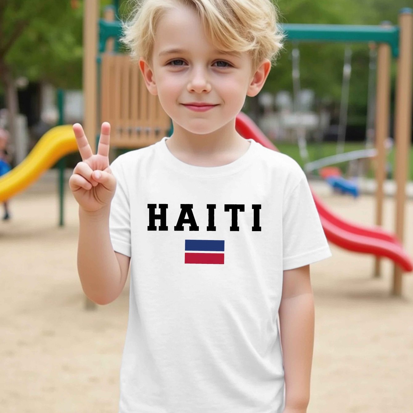 Boys' Haiti Graphic Cotton T-Shirt