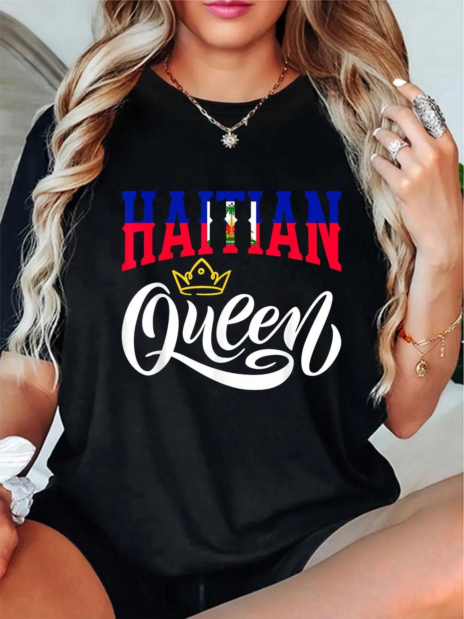 Unisex Haitian Queen Flag Graphic T-Shirt