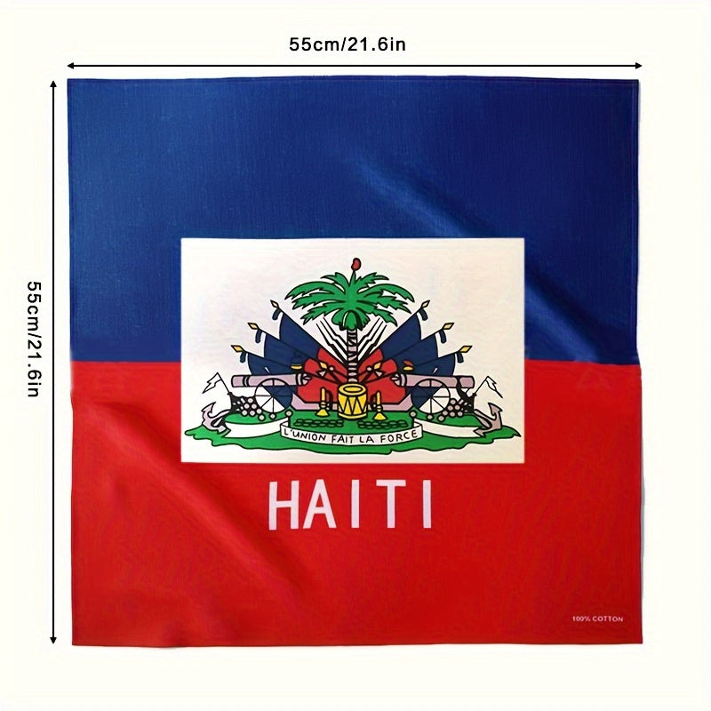 Set of 3 Large Caribbean Flag Bandanas – Haitian Flag Included