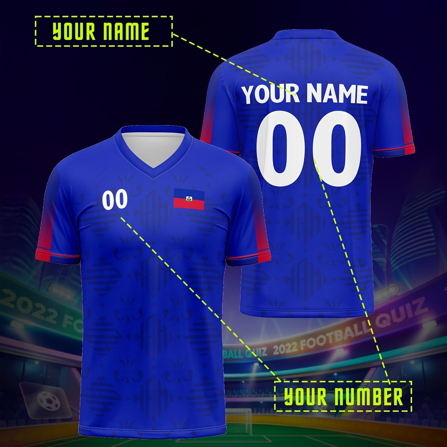 2026 New North American Haiti V-Neck Football Jersey