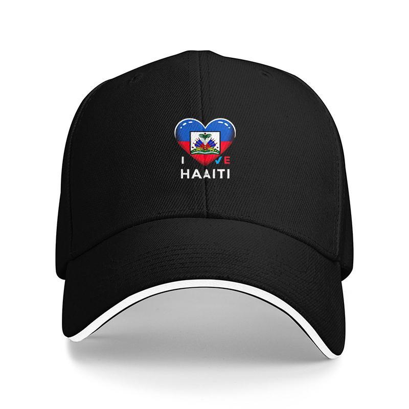 Haiti Flag Heart Baseball Cap – Adjustable for men and women
