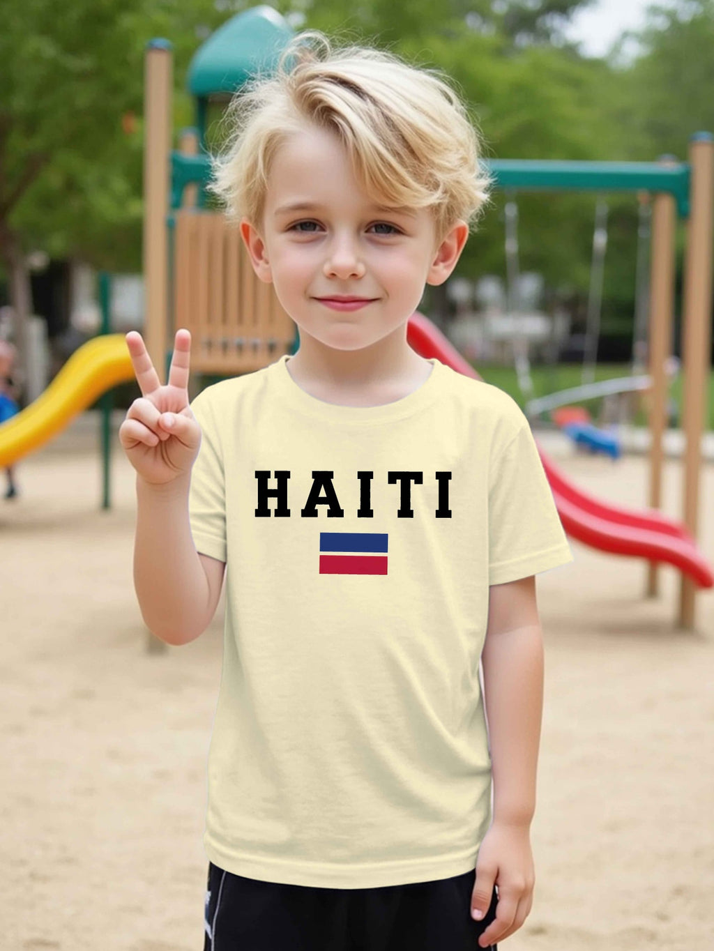 Boys' Haiti Graphic Cotton T-Shirt