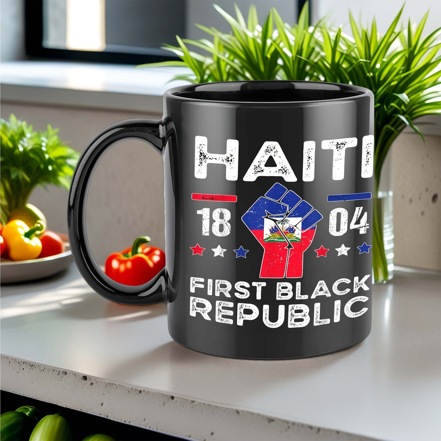Haiti Flag Ceramic Mug